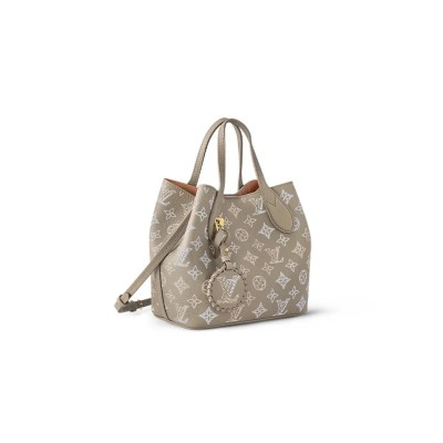 LOUIS VUITTON MAHINA LEATHER FLIGHT MODE CARMEL HOBO M23758 (20*20*12.5cm) 